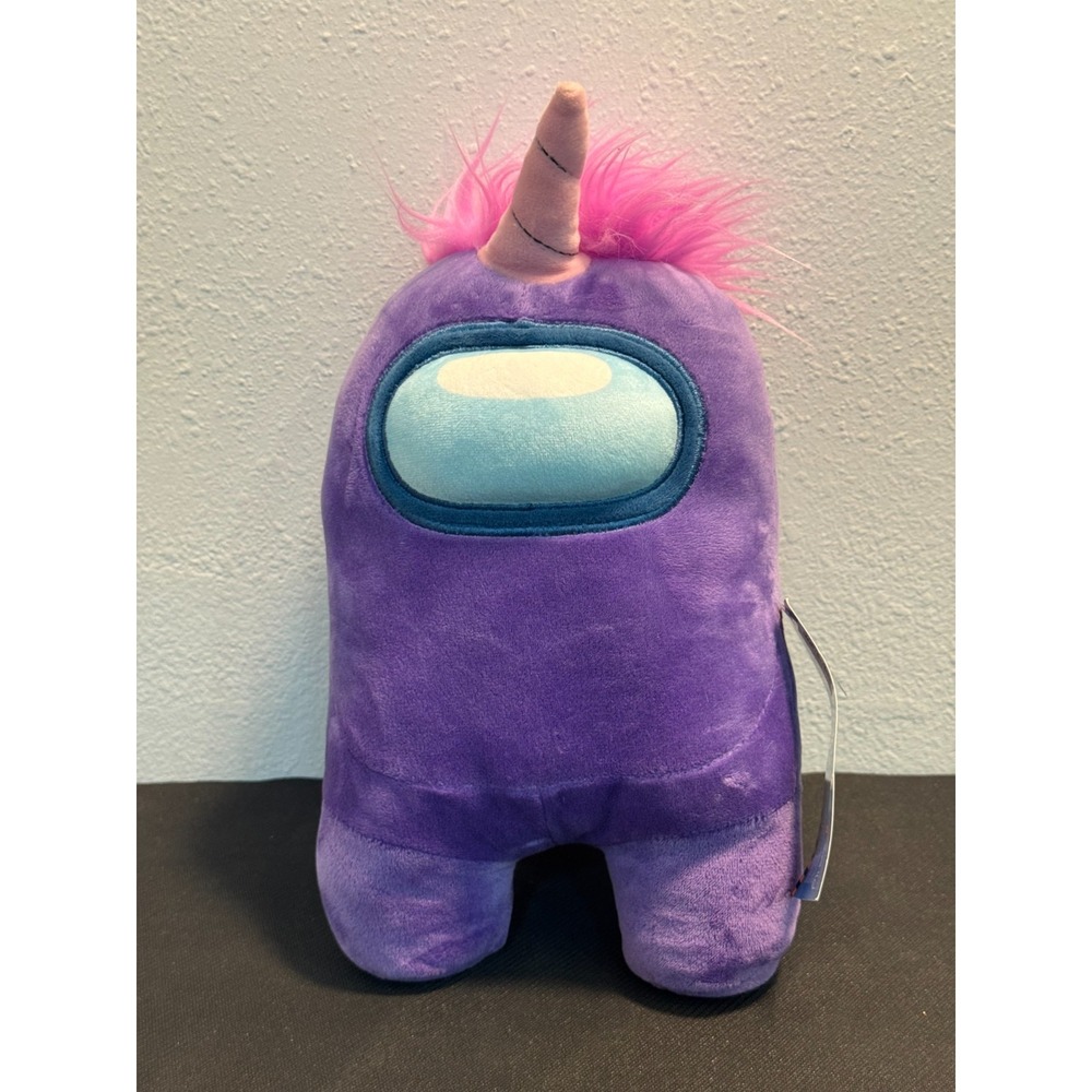 Toikido Among Us Crewmate Unicorn Horn Purple Soft Stuffed Animal Plush Toy 12"